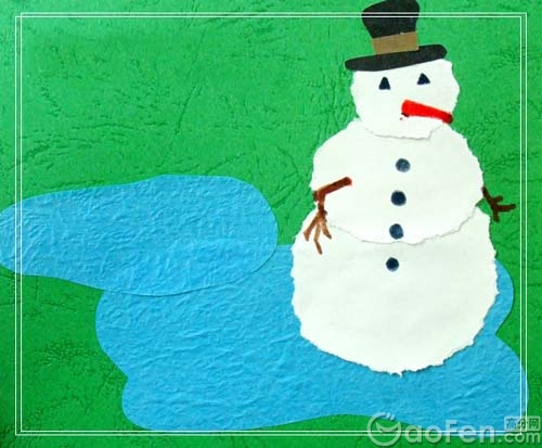 新年贺卡制作-小雪人送祝福