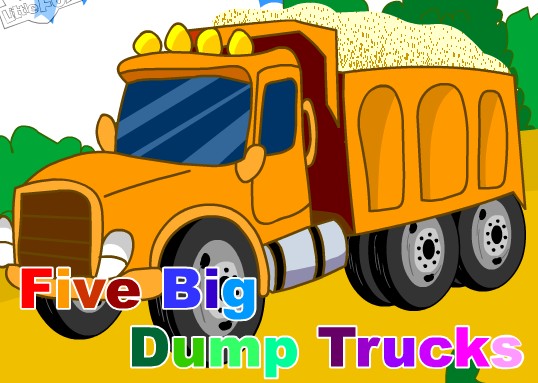 Ӣ Five big dump trucks