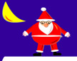 santa with sleigh and reindeer  [Ӣ