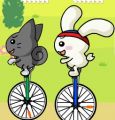小白兔骑独轮车